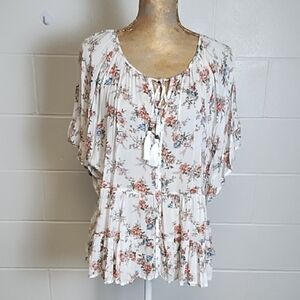 Ruffle Tiered Floral Top